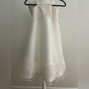 Esther Collection White Lace Kids Formal Dress for Baptism Communion Flower Girl